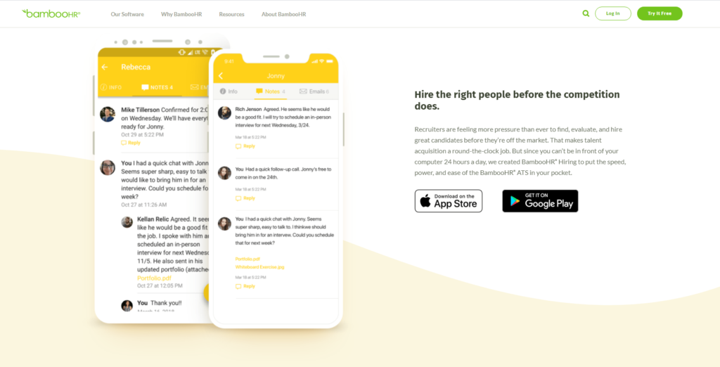 BambooHR Hiring - The Best Mobile App For Recruiters