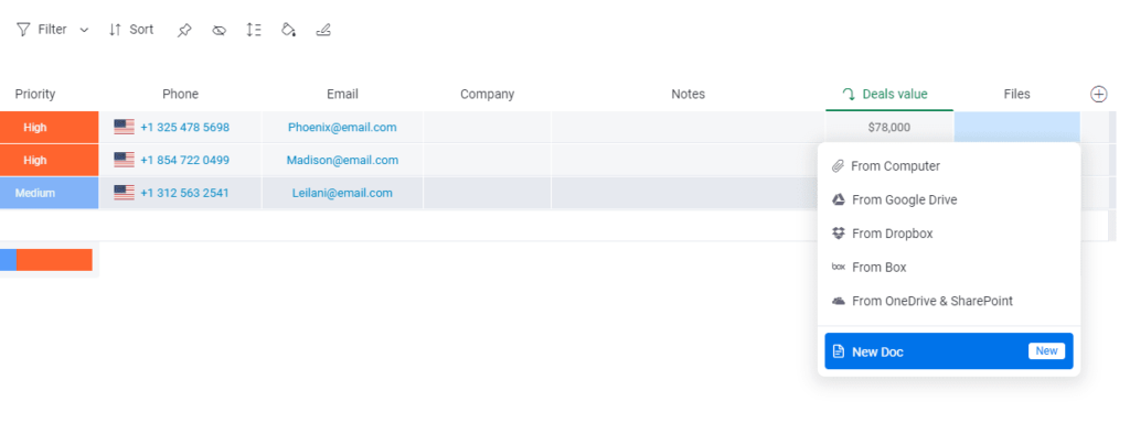 Creating forms in Monday Sales CRM